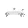 Platine Rococo Dining Table with Glass