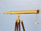Floor Standing Brass Harbor Master Telescope 60""