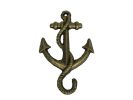 Rustic Gold Cast Iron Anchor Hook 5&quot;