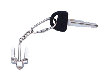 Chrome Navy Stockless Anchor Key Chain 5""