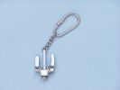 Chrome Navy Stockless Anchor Key Chain 5""