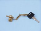 Solid Brass Cannon Key Chain 5""