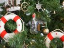 Mayflower Ship in a Glass Bottle Christmas Tree Ornament