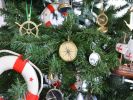 Brass Emerson Poem Compass Christmas Tree Ornament 5""