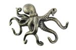 Antique Gold Cast Iron Octopus Hook 11&quot;