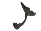 Cast Iron Decorative Whale Tail Hook 5""