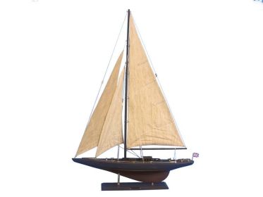 Wooden Vintage Endeavour Limited Model Sailboat Decoration 35""