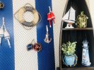 Seaworn Decorative Blue and White Vintage Lifering 10""
