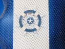 Rustic Dark Blue And White Decorative Ship Wheel With Starfish 12""