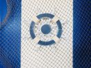 Rustic Dark Blue and White Decorative Ship Wheel 12""