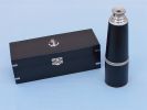 Deluxe Class Admiral's Chrome - Leather Spyglass Telescope 27"" with Black Rosewood Box